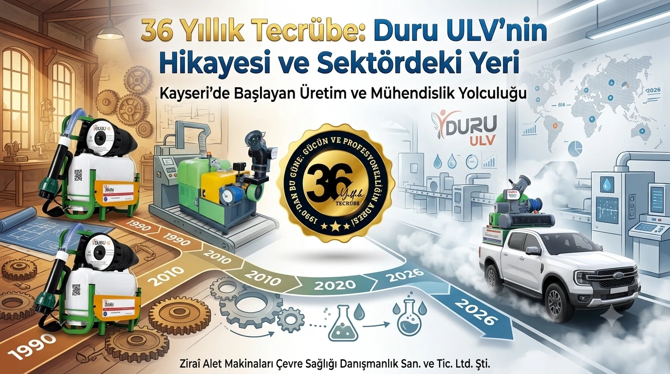 Duru ULV 36 yıllık üretim tecrübesi - 1990'dan bugüne zaman çizelgesi