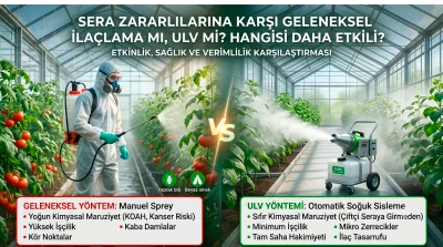 Sera zararlıları - geleneksel ilaçlama ile ULV yöntemi karşılaştırması