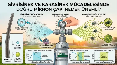 Sivrisinek ilaçlama mikron çapı ayarı - damlacık boyutu rehberi
